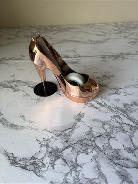 Rose Gold High Heel Tape Dispenser - Chic Desk Accessory